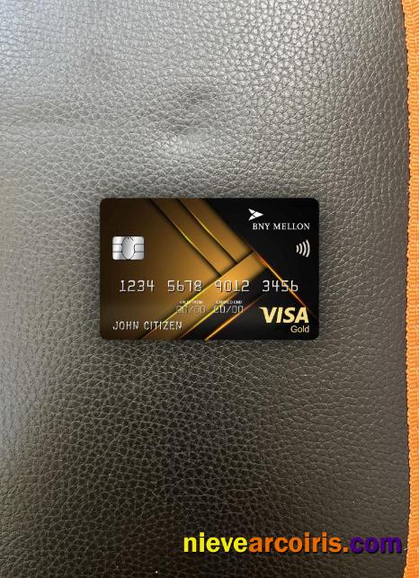 USA Bank of New York Mellon visa gold card photolook